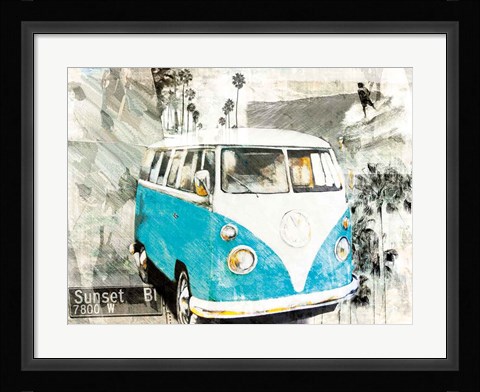 Framed Hippie Van Print