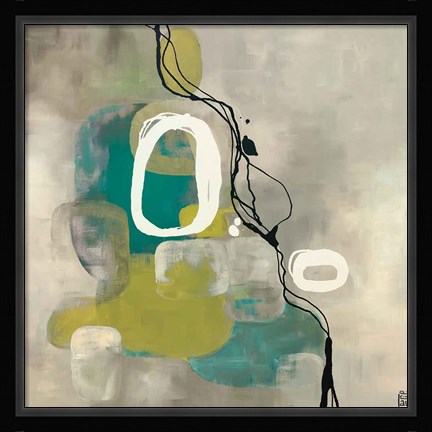 Framed Jade Retro Print