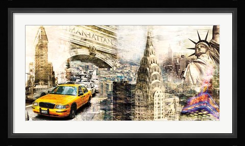 Framed Downtown New York Print