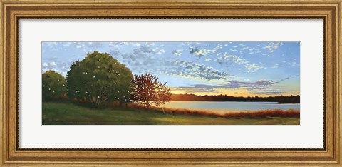 Framed Lakeside Sunrise Print