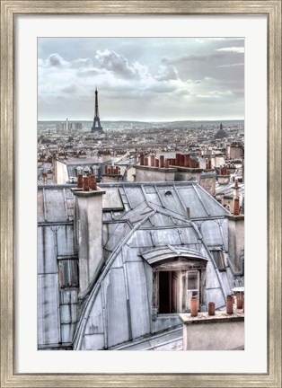 Framed Paris Rooftops Print