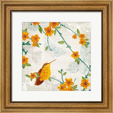 Framed Birds and Butterflies III Print