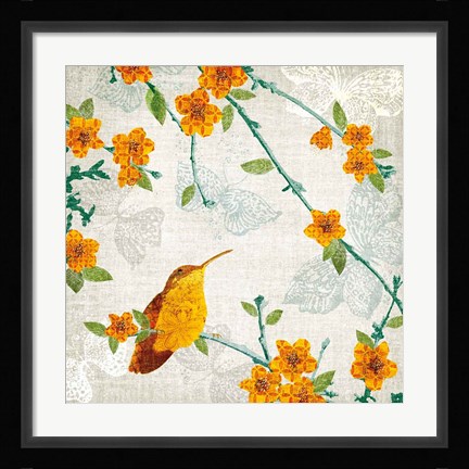 Framed Birds and Butterflies III Print