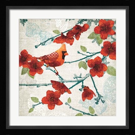 Framed Birds and Butterflies IV Print