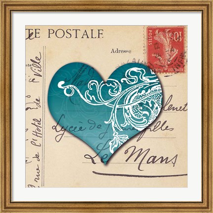 Framed Le Coeur d&#39;Amour II Print