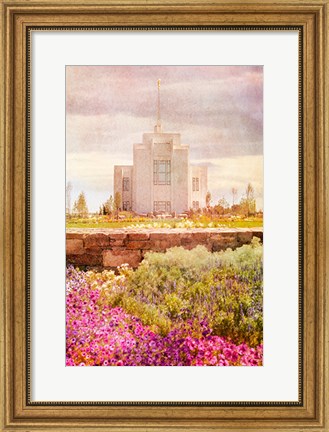 Framed Twin Falls Temple II Print