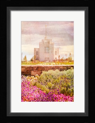 Framed Twin Falls Temple II Print