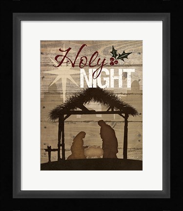 Framed Holy Night Nativity Print