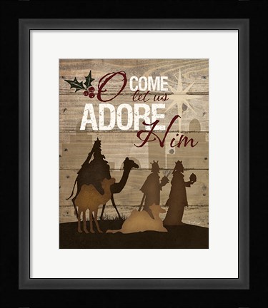 Framed Let Us Adore Him Print