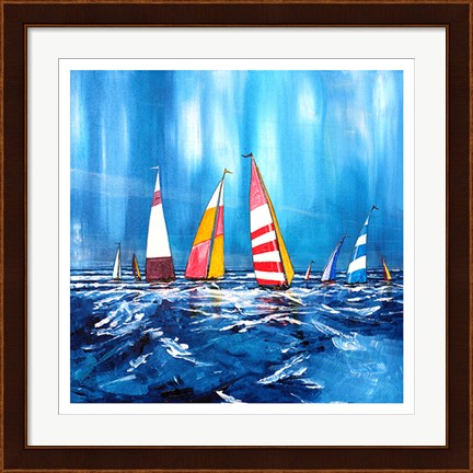 Framed Sailing Boats I Print