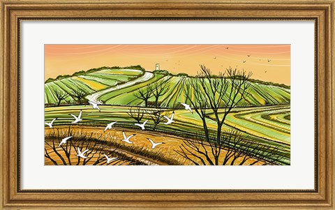 Framed Hills and Trees Print