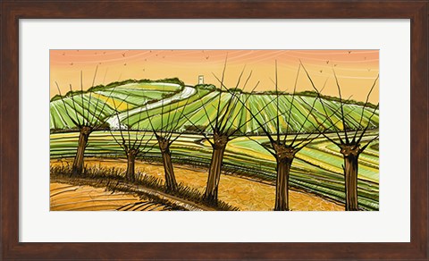 Framed Hills and Trees III Print