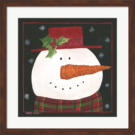 Framed Snowman IV Print