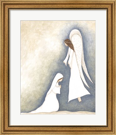 Framed Mary and Angel Print