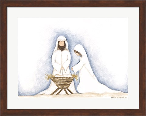 Framed Jesus, Mary, Joseph Print