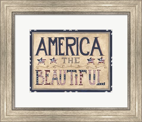 Framed America the Beautiful Print