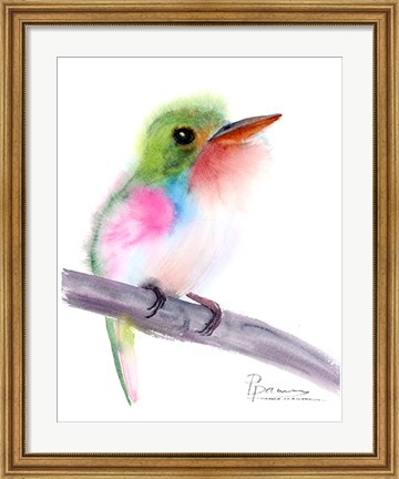 Framed Tropical Bird V Print