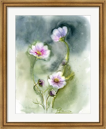 Framed Purple Flowers II Print