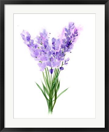 Framed Purple Flowers V Print