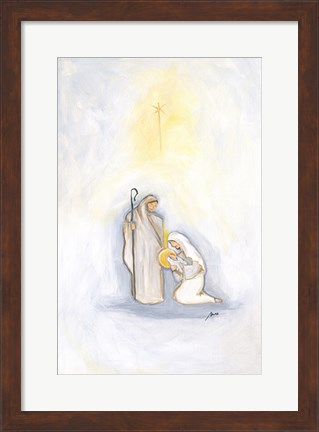 Framed Jesus Mary and Joseph Print