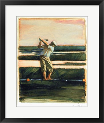 Framed Golfer Print