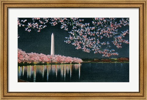Framed Washington at Night Print
