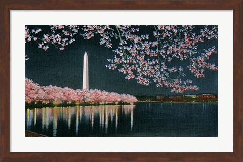 Framed Washington at Night Print