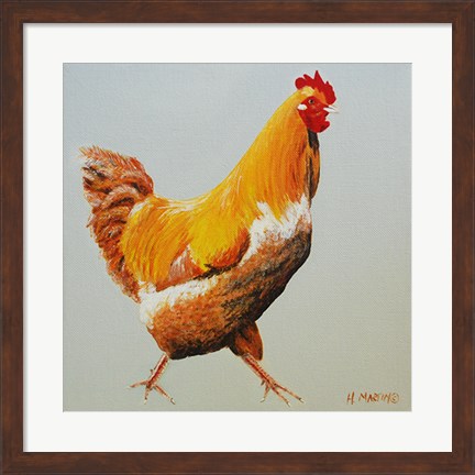 Framed Blonde Chicken Print
