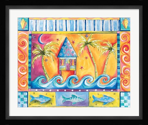 Framed Beach House Print