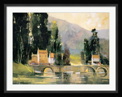 Framed Bridge in the Cottswalds Print