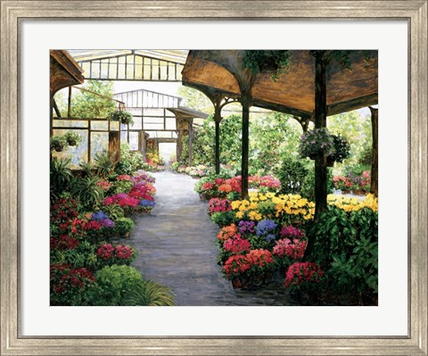 Framed Paris Flower Market I Print