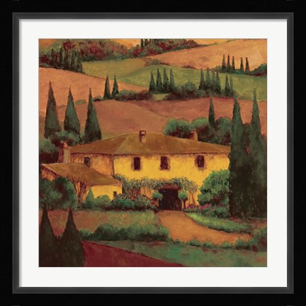 Framed Tuscany Villa Print