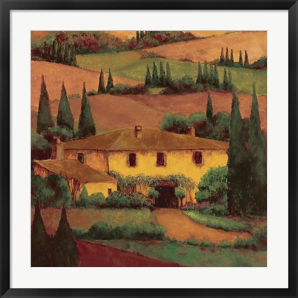 Framed Tuscany Villa Print