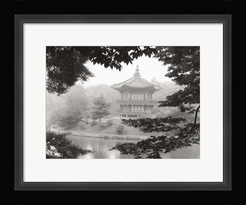 Framed Lotus Pavillion I Print