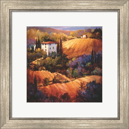 Framed Evening Glow Tuscany Print