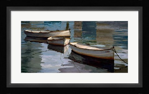 Framed El Descanso de las Tres Barcas Print
