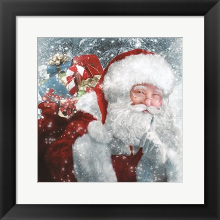 Framed Santa Presents Print