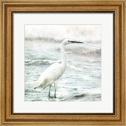Framed Coastal Heron Print