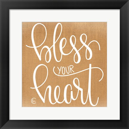 Framed Bless Your Heart Print