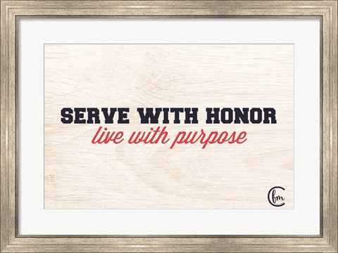 Framed Honor and Purpose Print