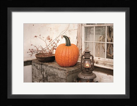 Framed Fall Lantern Print