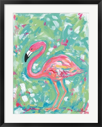 Framed Summer Flamingo Print