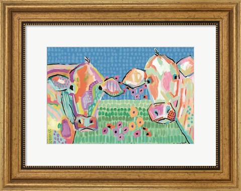 Framed Moo Series:  Lucy &amp; Peggy Print
