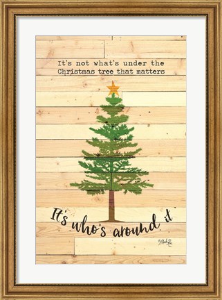 Framed Under the Christmas Tree Print