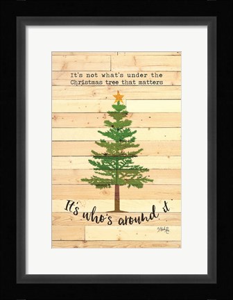 Framed Under the Christmas Tree Print