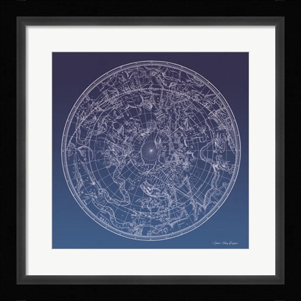 Framed Constellations Map I Print
