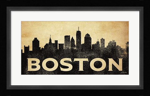 Framed Boston Skyline Print