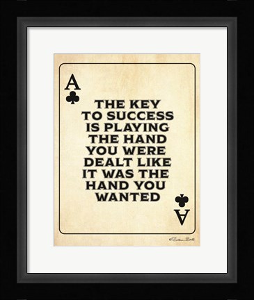 Framed Ace of Clubs Print