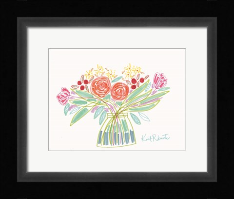 Framed February Bouquet Print
