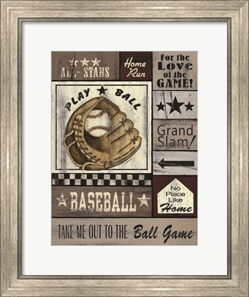 Framed Baseball All Stars Print